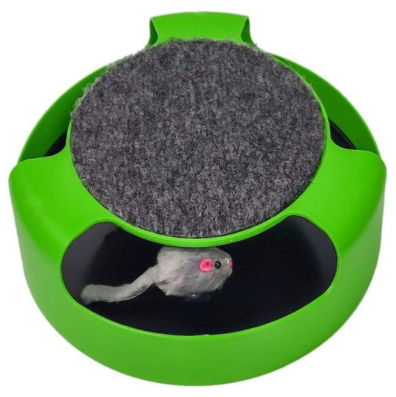 Brinquedo para gato interativo pegue o rato com arranhador